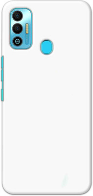 NDCOM Back Cover for Tecno Spark 7T Plain White Printed(Multicolor, Hard Case, Pack of: 1)