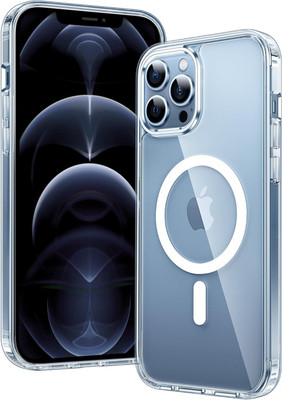 Digilett Back Cover for Apple iphone 12 Pro Max(Transparent, Magnetic Case, Silicon, Pack of: 1)
