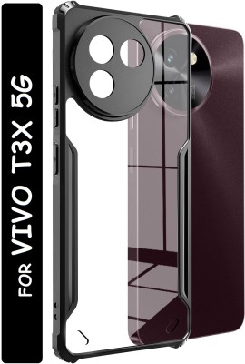 Fablue Back Cover for Vivo T3x 5G(Black, Shock Proof, Pack of: 1)