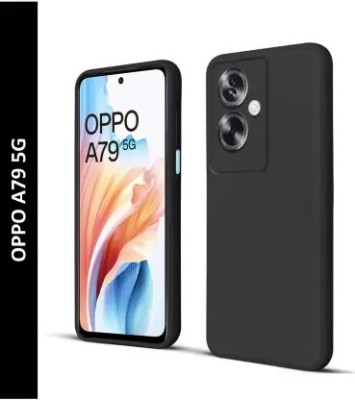 Mobile Case Cover Front & Back Case for Silicon Back Case Cover for Oppo A79 5G | Camera Bumper Protection Back Cover (Black)(Black, Camera Bump Protector, Pack of: 1)