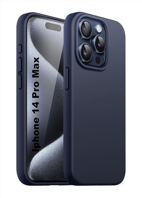 HSRPRO Back Cover for iPhone 14 Pro Max(Blue, Camera Bump Protector, Silicon, Pack of: 1)