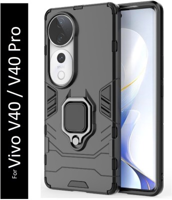 KWINE CASE Back Cover for Vivo V40 Pro 5G(Black, Dual Protection, Pack of: 1)