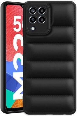 56 CASE AND COVER Back Cover for Samsung Galaxy M53 5G(Black, Silicon, Pack of: 1)