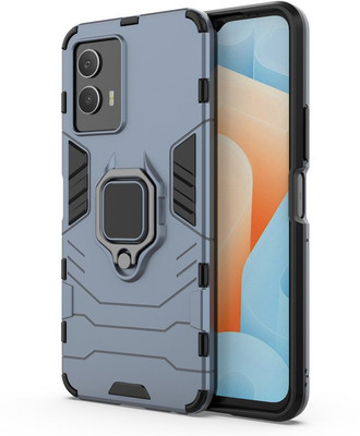 Glaslux Back Cover for Vivo T1 5G / Y75 5G(Blue, Ring Case, Pack of: 1)