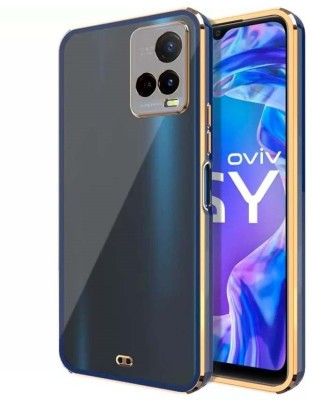 A3sprime Back Cover for vivo Y33s, [Soft Silicon Transparent & Drop Protective Back Case](Blue, Camera Bump Protector, Silicon, Pack of: 1)