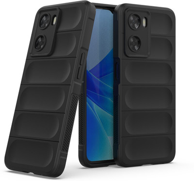 Cover Alive Back Cover for OPPO A77s(Black, Camera Bump Protector, Pack of: 1)