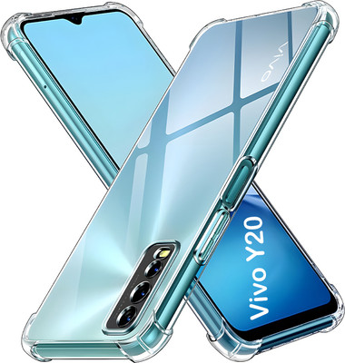 AIZLO Back Cover for Vivo Y20(Transparent, Camera Bump Protector, Silicon, Pack of: 1)