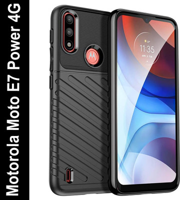 Casotec Back Cover for Motorola Moto E7 Power 4G(Black, Pack of: 1)