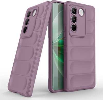 GLOBAL NOMAD Back Cover for Vivo V27 5G, Vivo V27 Pro 5G(Purple, 3D Case, Silicon, Pack of: 1)