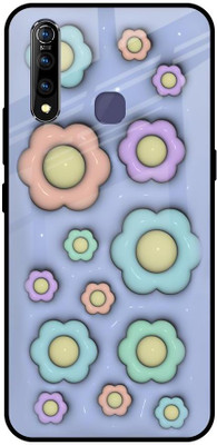 QRIOH Glass Back Cover for Vivo Z1 Pro(Multicolor, Grip Case, Pack of: 1)