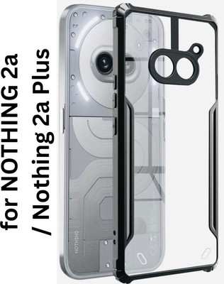 Cyber Telecom Back Cover for Nothing Phone 2a & 2a Plus, Durable Design, Raised Camera Cutout, Enhanced Grip, Black Side Lining(Transparent, Grip Case, Silicon, Pack of: 1)