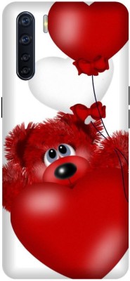 VS PRINT LINK Back Cover for OPPO F15 ,CPH2001 ,teddy bear, teddy ,Printed Back cover(Red, Hard Case, Pack of: 1)