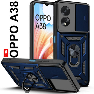 AESTMO Back Cover for Oppo A38(Blue, Slider, Pack of: 1)