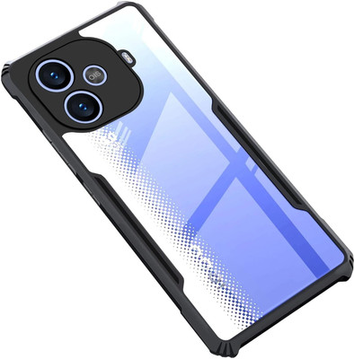 EitanshaKart Back Cover for iQOO Neo 10R 5G, iQOO Neo 10R, iQOO Z9x Turbo 5G, Vivo Y200 GT 5G(Black, Transparent, Shock Proof, Pack of: 1)