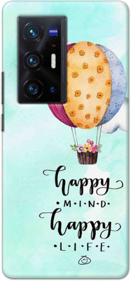 NDCOM Back Cover for Vivo X70 Pro Plus Happy Mind Happy Life Printed(Multicolor, Hard Case, Pack of: 1)