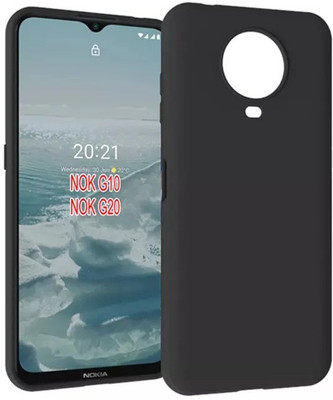 LILLIPUT Back Cover for Nokia G20(Black, Silicon, Pack of: 1)