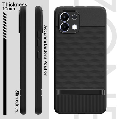 VAlight Back Cover for OPPO K13 5G, Camera Protection 3D Cube Design Silicone Protective Bumper Case(Black, 3D Case, Silicon, Pack of: 1)