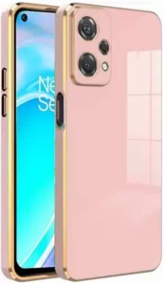 Apurb store Back Cover for Realme 9 Pro Plus (5G) Luxury Square Plating Case Solid Color Soft Silicone Back Cover(Pink, Shock Proof, Silicon, Pack of: 1)