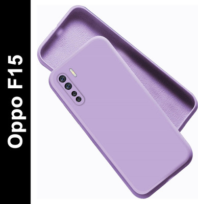 Artistque Back Cover for Oppo F15(Purple, Matte Finish, Silicon, Pack of: 1)