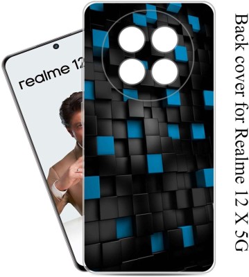 Print maker Back Cover for Realme 12x 5G(Black, Blue, Silicon, Pack of: 1)