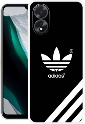 play fast Back Cover for OPPO A18, CPH2591, ADIDAS, LOGO, SIGN, DESIGN, EMBLEM(Black, Flexible, Silicon, Pack of: 1)