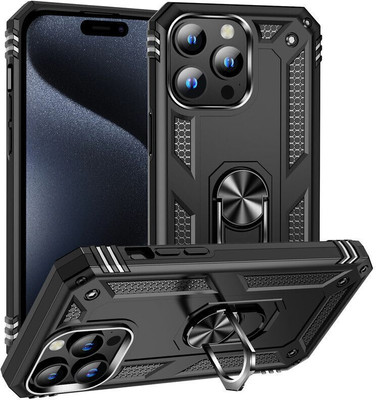 Cover Alive Back Cover for Apple iPhone 15 Pro Max(Black, Shock Proof, Pack of: 1)