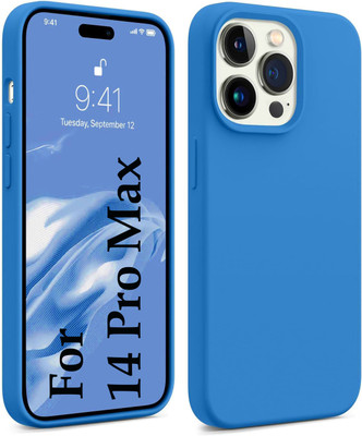 Imperium Back Cover for Apple iPhone 14 Pro Max(Blue, Camera Bump Protector, Silicon, Pack of: 1)