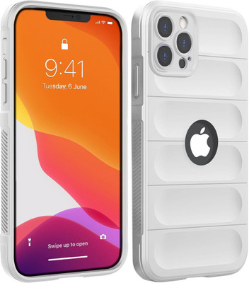 MobiLooks Back Cover for Apple iPhone 16 Pro Max, Hybird Silicone Anti Shock Airbag Grip Case(White, Camera Bump Protector, Silicon, Pack of: 1)