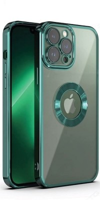 ELEF Back Cover for iPhone 11 Pro Max Soft Silicone CD Pattern Electroplating Transparent Case(Green, Flexible, Silicon, Pack of: 1)