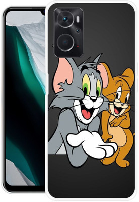 PHONE WALEY.COM Back Cover for OPPO K10 4G,CPH2373, TOM, JERRY, CAT, RABBIT, CARTOON(Silver, Flexible, Silicon, Pack of: 1)
