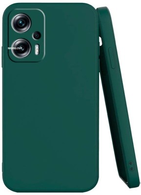 MOBILOVE Back Cover for Mi Redmi K50i 5G | Shockproof Slim Matte Liquid Soft Silicone TPU Back Case Cover(Green, Camera Bump Protector, Silicon, Pack of: 1)