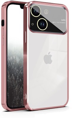 mobies Back Cover for Apple iPhone 13 Lens Case(Gold, Transparent, Camera Bump Protector, Silicon)