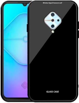 A3sprime Back Cover for vivo S1 Pro, [Soft TPU 9H Back Tempered Glass Drop Protective Case Cover](Black, Hard Case, Pack of: 1)