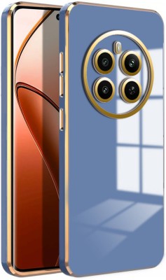 RESOURIS Back Cover for realme 12 Pro 5G, realme 12 Pro+ 5G, realme P1 Pro 5G(Blue, Gold, Camera Bump Protector, Silicon, Pack of: 1)