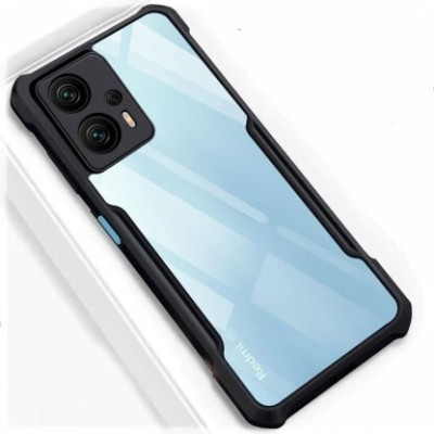 Celltown Flip Cover for Mi Redmi K50i 5G, REDMI K50i, Transparent Hybrid Hard PC Back TPU Bumper(Black, Shock Proof)