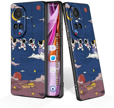 printwhiz Back Cover for OPPO Reno 10 5G, OPPO Reno 10 Pro 5G(Black)