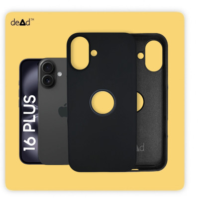 dead Back Cover for Apple iPhone 16 Plus(Black, Grip Case, Silicon, Pack of: 1)