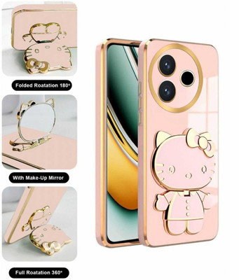 SYOTT Back Cover for vivo Y39, vivo Y39 5G(Pink, Gold, Cases with Holder, Pack of: 1)