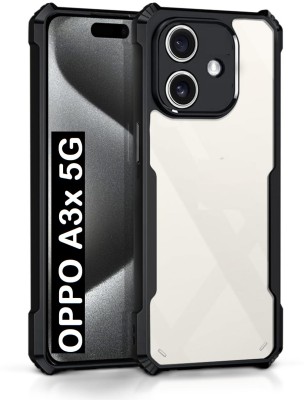 Aaralhub Back Cover for Oppo A3x 5G(Black, Dual Protection, Pack of: 1)