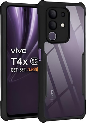Monogamy Back Cover for Vivo T4x 5G(Black, Grip Case, Pack of: 1)