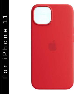 ESELSE Back Cover for Silicon red back cover compitable with iphone 11.(Red, Grip Case, Silicon, Pack of: 1)