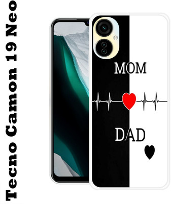 satyman Back Cover for Tecno Camon 19 Neo(Black, White, Silicon, Pack of: 1)