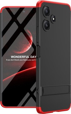 Binzokase Back Cover for Poco M6 Pro 5G(Red, Matte Finish, Pack of: 1)