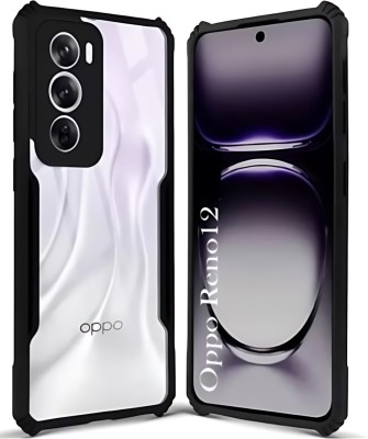 ALONZO Back Cover for OPPO Reno 12 5G(Black, Hard Case, Pack of: 1)