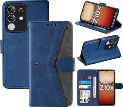 Aarov Flip Cover for iQOO Z10X 5G, vivo T4x 5G, Vivo Y31 Pro 5G(Blue, Dual Protection, Pack of: 1)