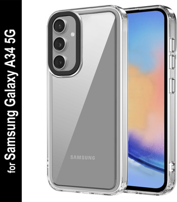 Zapcase Back Cover for Samsung Galaxy A34 5G(Transparent, Grip Case, Pack of: 1)
