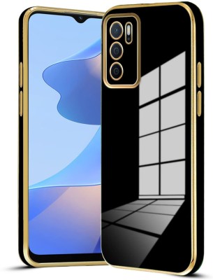 ALLNEEDS Back Cover for Oppo A16 |View Electroplated Chrome 6D Case Soft TPU(Black, Camera Bump Protector, Silicon, Pack of: 1)