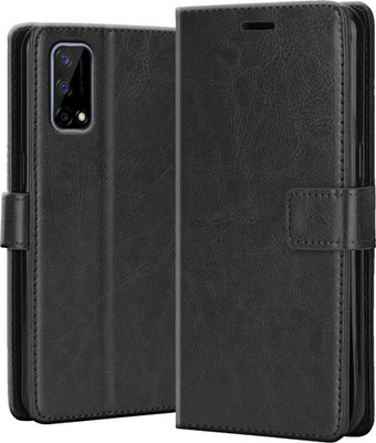 TINGTONG Flip Cover for Realme Narzo 30 Pro(Black, Dual Protection, Pack of: 1)