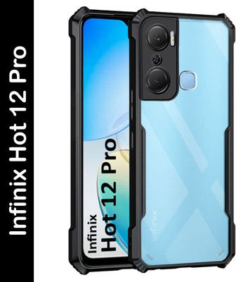 ADI Creations Back Cover for Infinix Hot 12 Pro(Black, Camera Bump Protector, Pack of: 1)