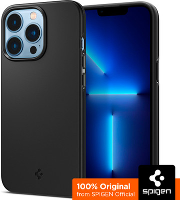Spigen Thin Fit Back Cover for Apple iPhone 13 Pro(Black, Hard Case, Pack of: 1)